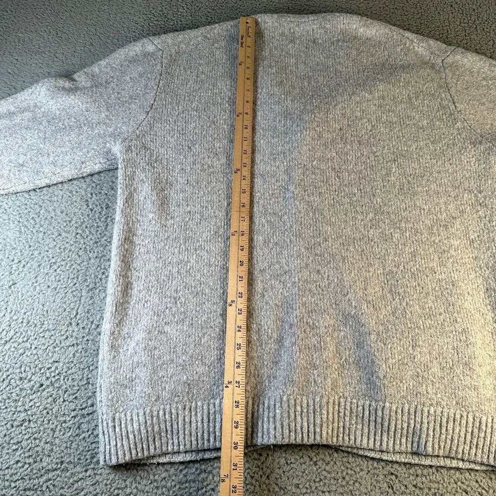 Abercrombie‎ Fitch Cardigan Mens XXL Tall Gray VNeck Button Front Pocket Knit
